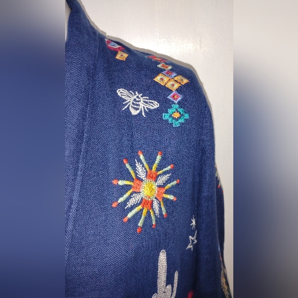 STAR GAZER EMBROIDERED LINEN JACKET - Picture 12 of 13